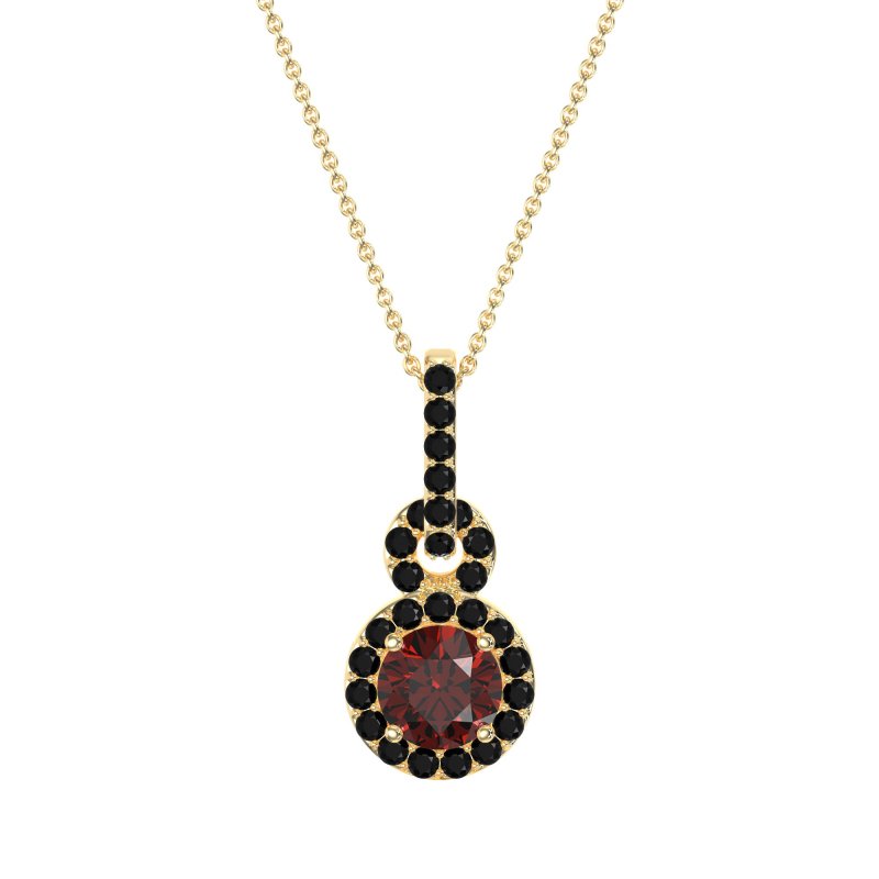 Double Halo Round Classic Necklace