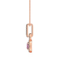 Double Halo Round Classic Necklace