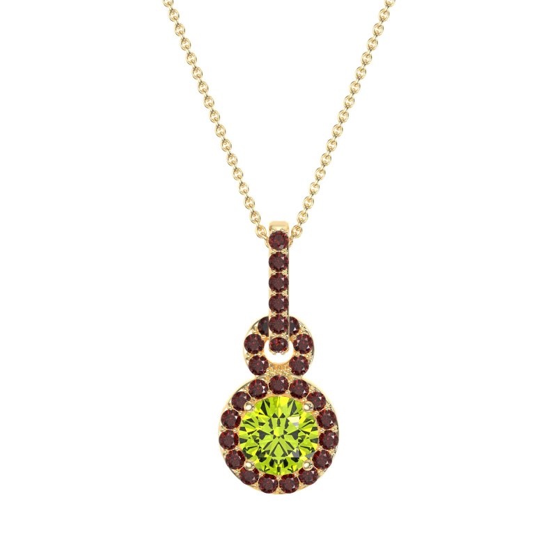 Double Halo Round Classic Necklace