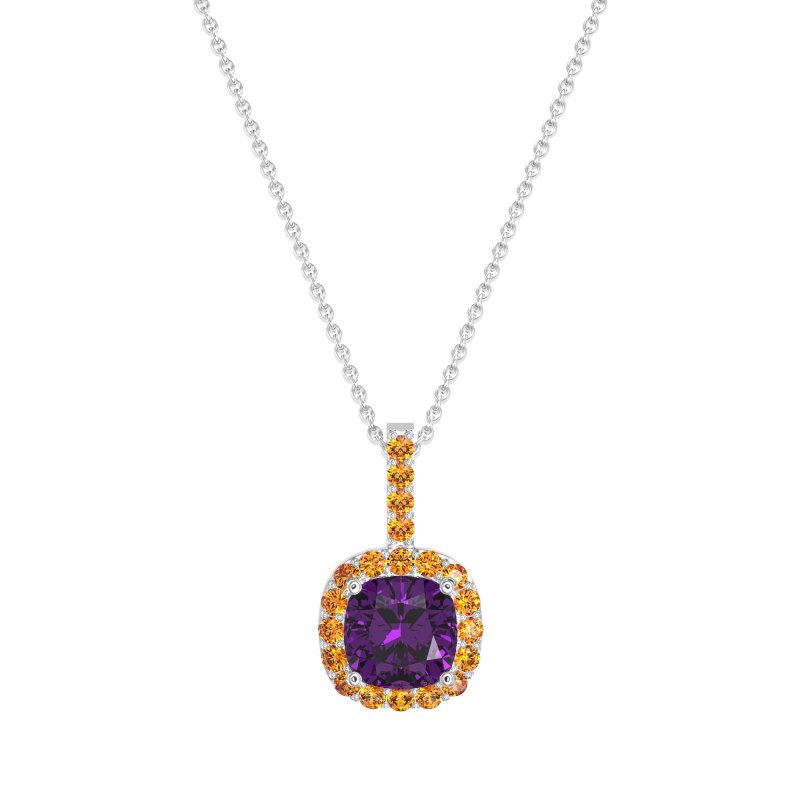 Cushion Halo Classic Necklace