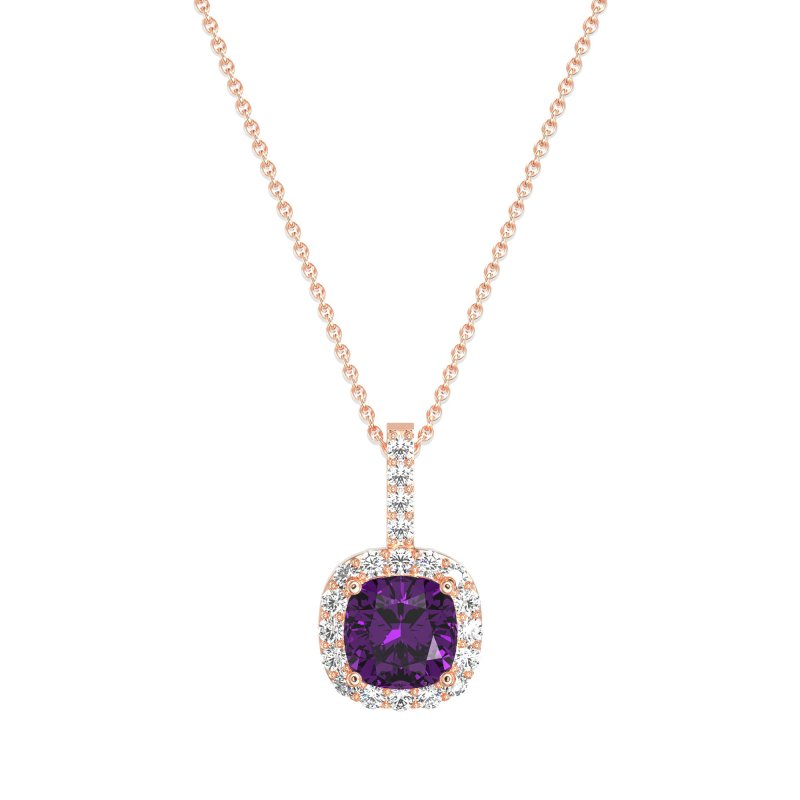 Cushion Halo Classic Necklace