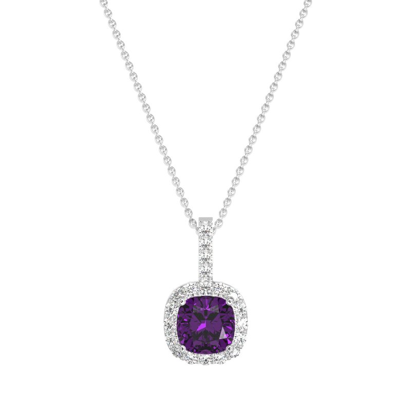 Cushion Halo Classic Necklace