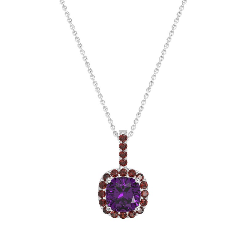 Cushion Halo Classic Necklace