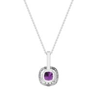 Cushion Halo Classic Necklace