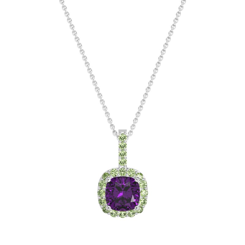 Cushion Halo Classic Necklace