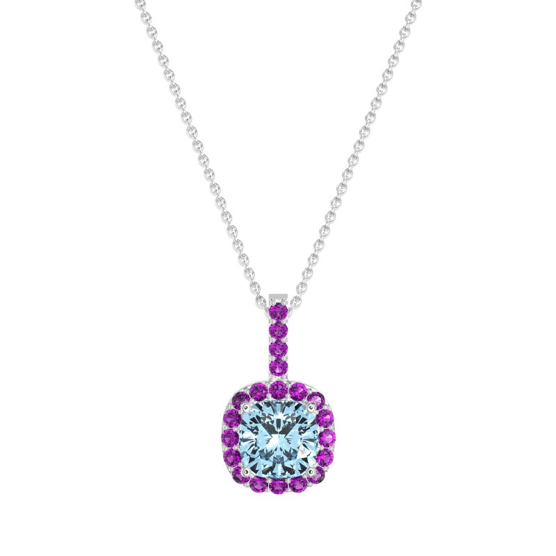 Cushion Halo Classic Necklace