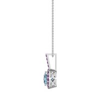 Cushion Halo Classic Necklace
