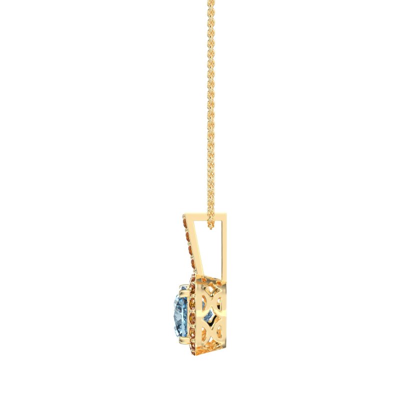 Cushion Halo Classic Necklace