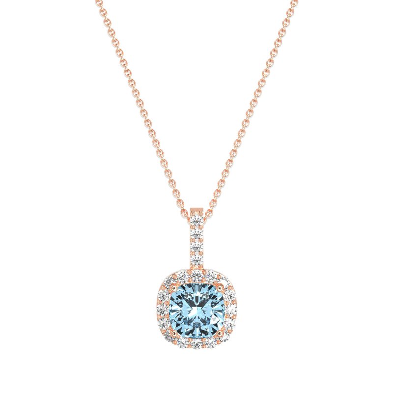Cushion Halo Classic Necklace
