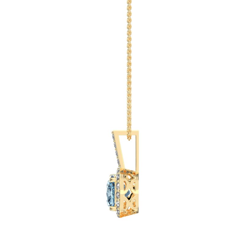 Cushion Halo Classic Necklace