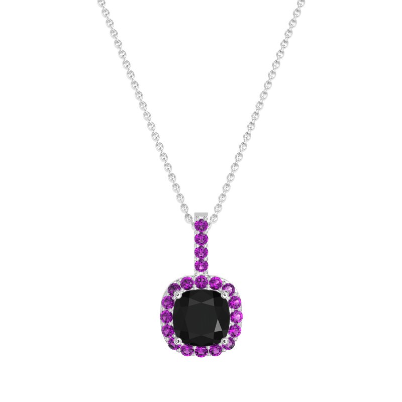 Cushion Halo Classic Necklace