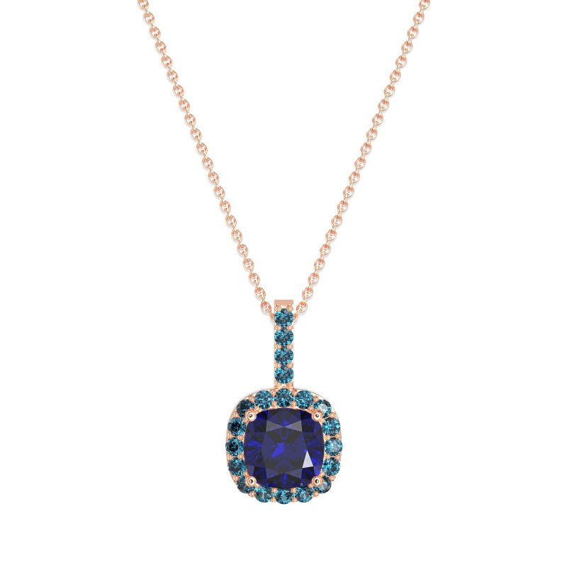 Cushion Halo Classic Necklace