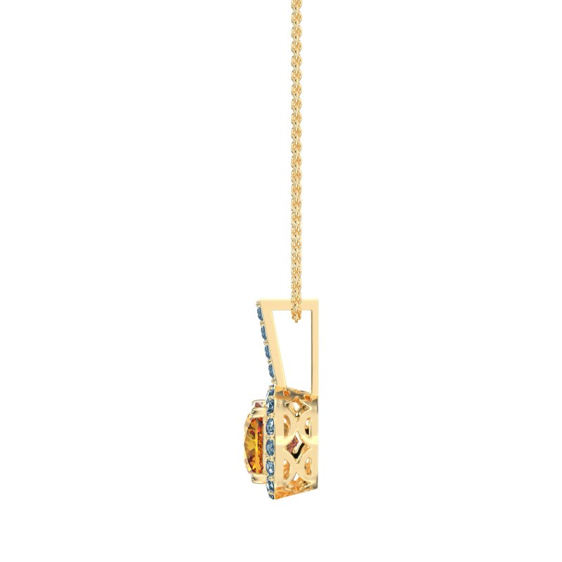Cushion Halo Classic Necklace