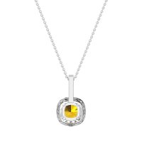 Cushion Halo Classic Necklace
