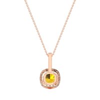 Cushion Halo Classic Necklace