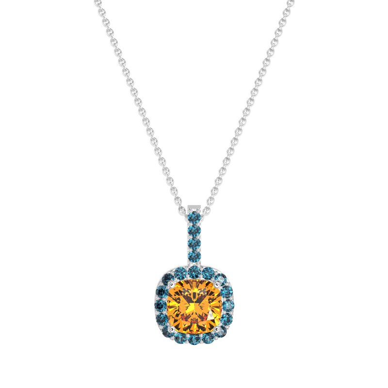 Cushion Halo Classic Necklace
