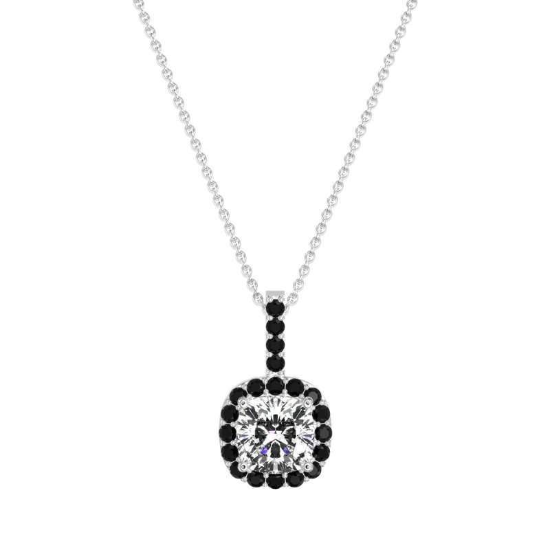 Cushion Halo Classic Necklace