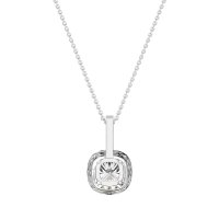 Cushion Halo Classic Necklace