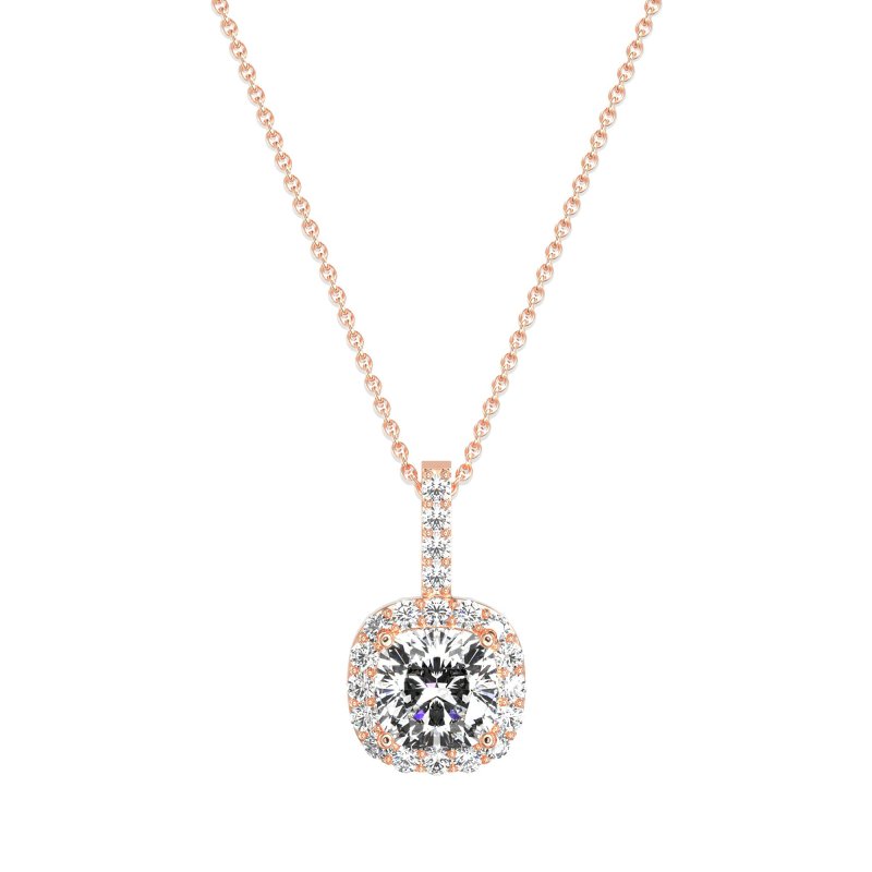 Cushion Halo Classic Necklace