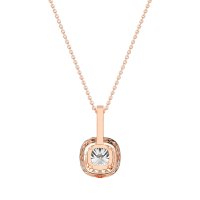 Cushion Halo Classic Necklace