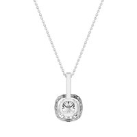 Cushion Halo Classic Necklace