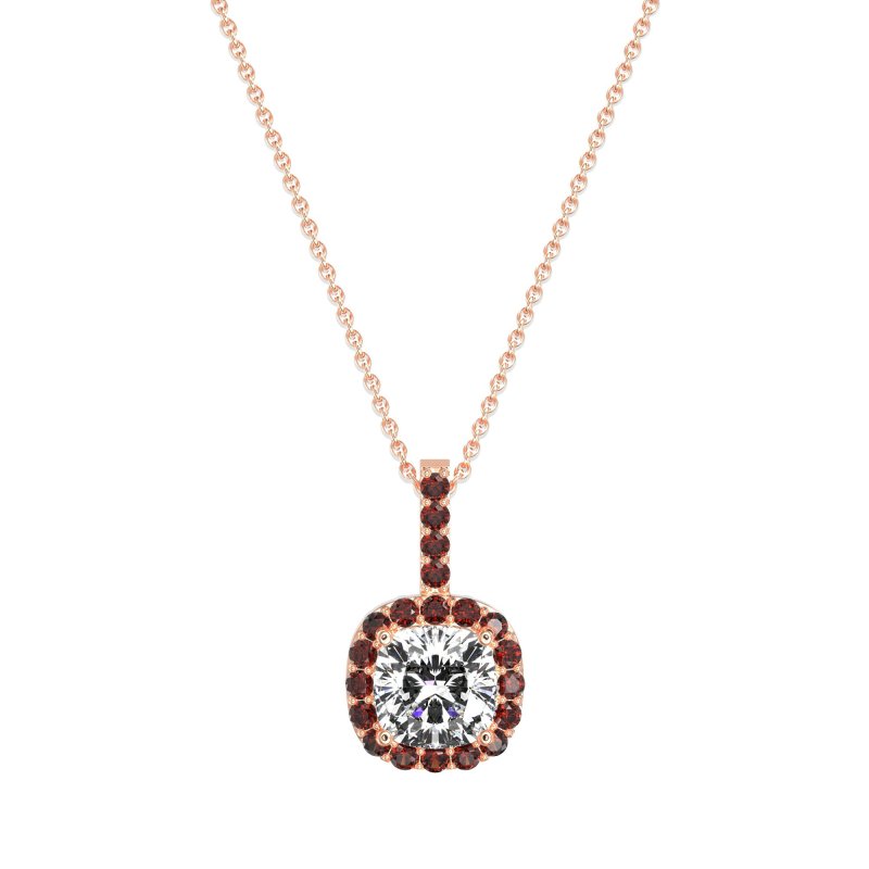Cushion Halo Classic Necklace