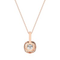 Cushion Halo Classic Necklace