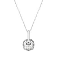 Cushion Halo Classic Necklace