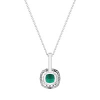 Cushion Halo Classic Necklace