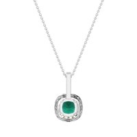 Cushion Halo Classic Necklace