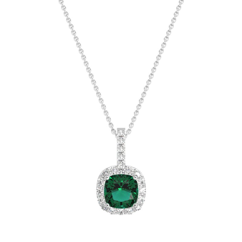 Cushion Halo Classic Necklace