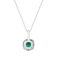 Cushion Halo Classic Necklace