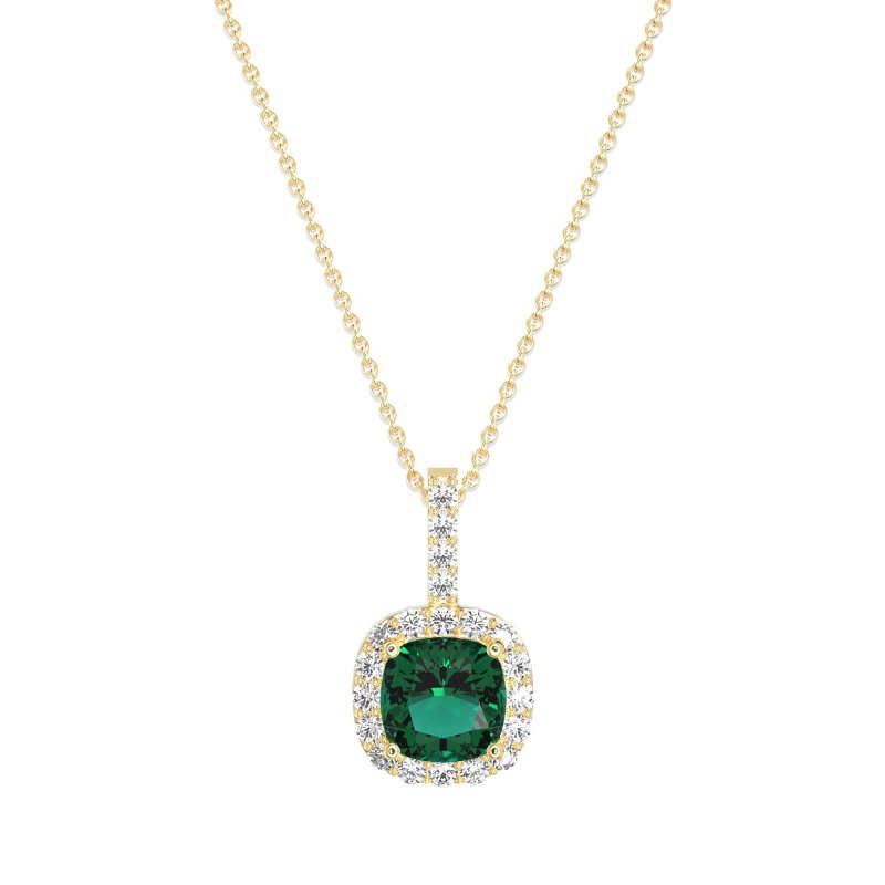 Cushion Halo Classic Necklace