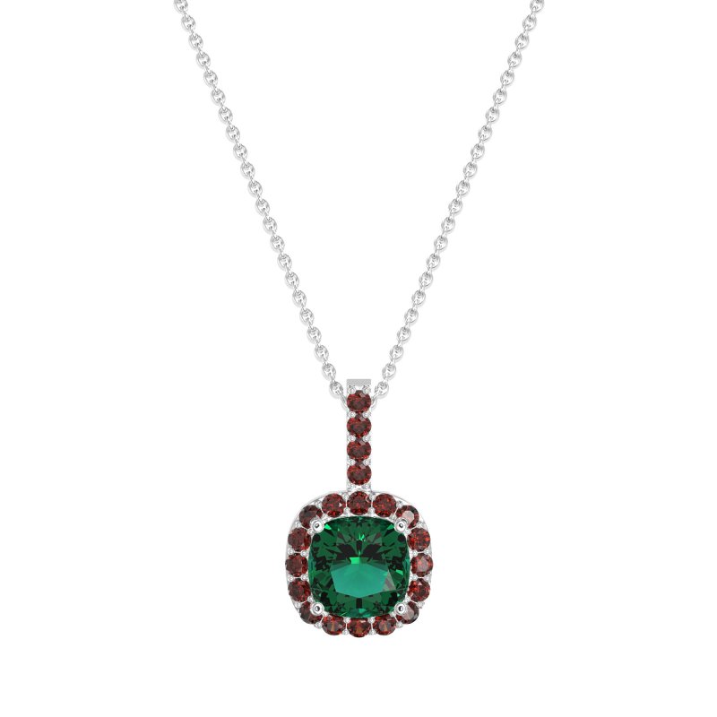 Cushion Halo Classic Necklace