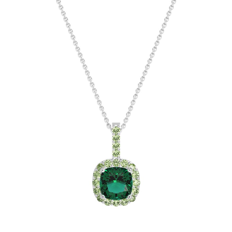 Cushion Halo Classic Necklace