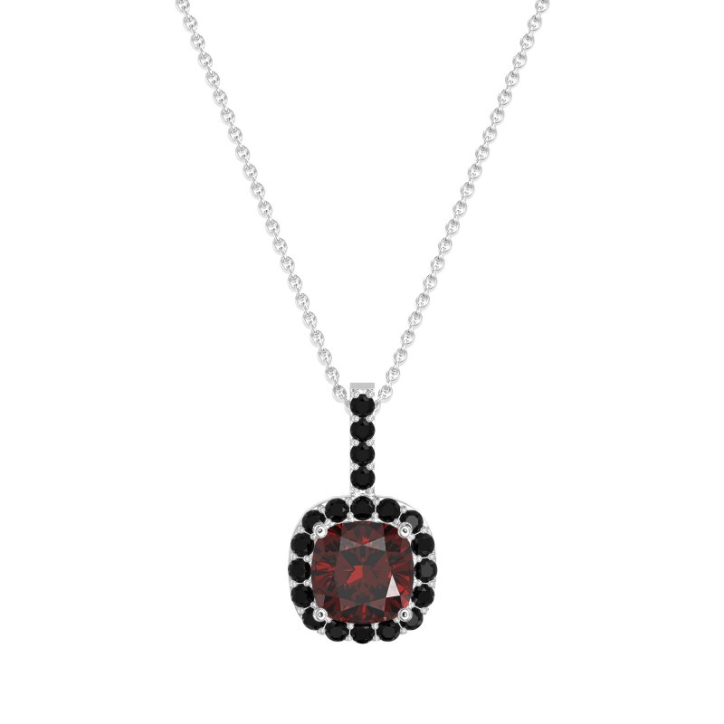 Cushion Halo Classic Necklace