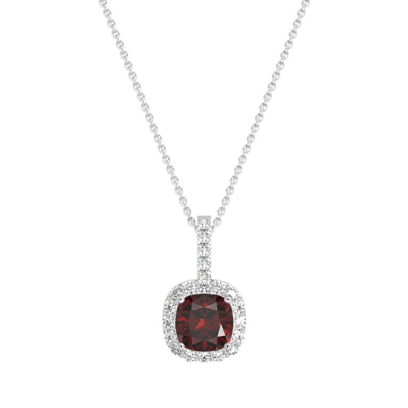 Cushion Halo Classic Necklace