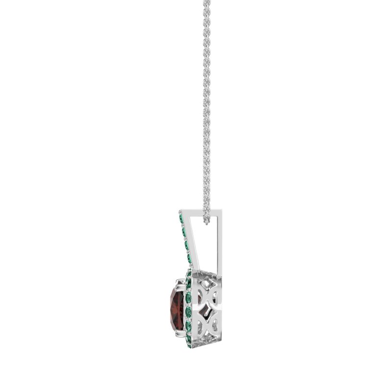 Cushion Halo Classic Necklace
