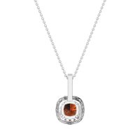 Cushion Halo Classic Necklace