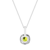 Cushion Halo Classic Necklace