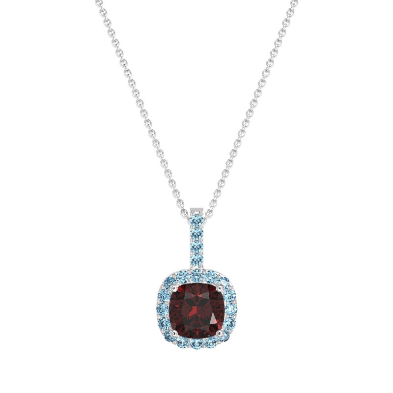 Cushion Halo Classic Necklace