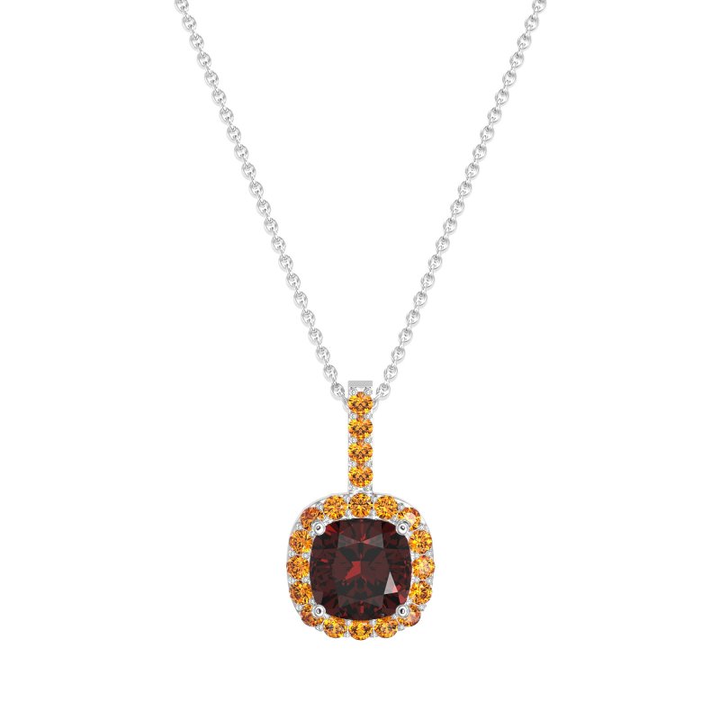 Cushion Halo Classic Necklace