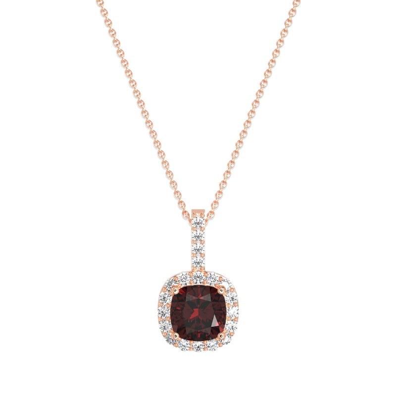 Cushion Halo Classic Necklace