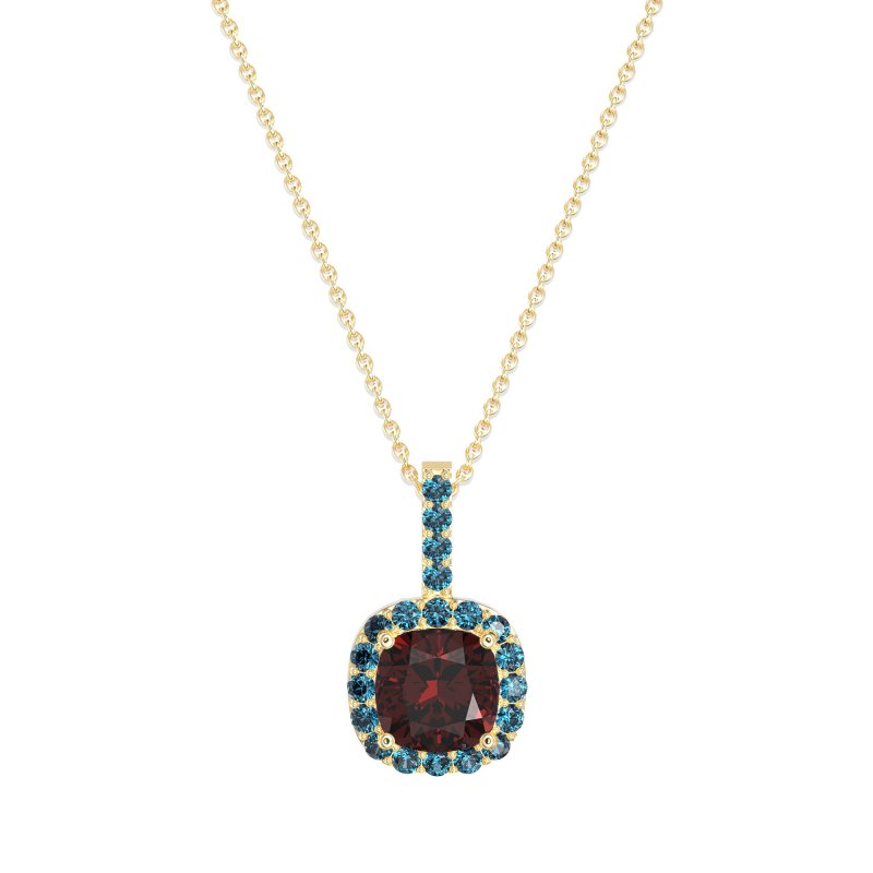 Cushion Halo Classic Necklace
