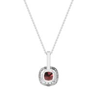 Cushion Halo Classic Necklace