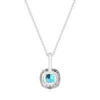 Cushion Halo Classic Necklace