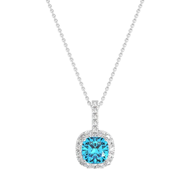 Cushion Halo Classic Necklace
