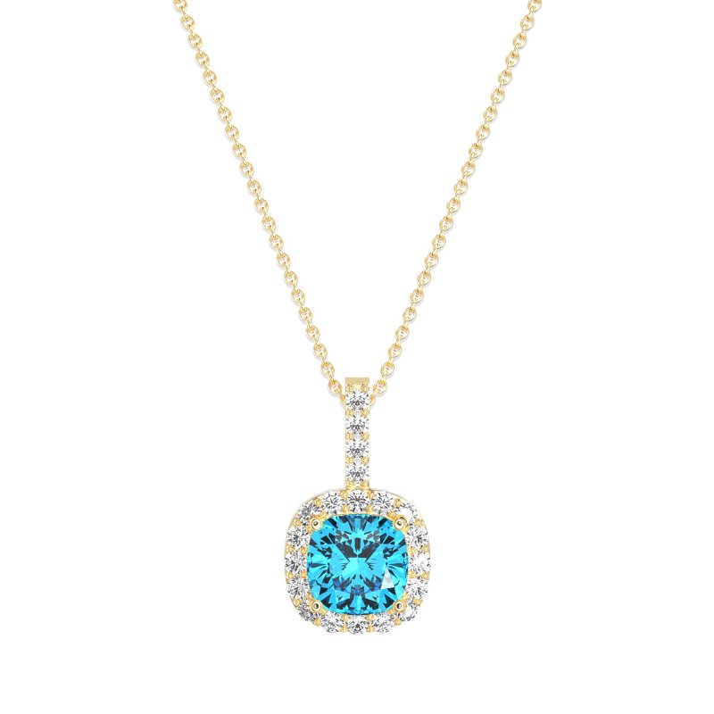 Cushion Halo Classic Necklace