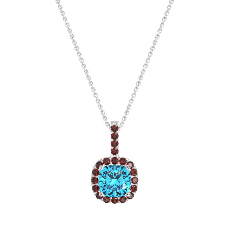 Cushion Halo Classic Necklace