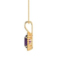 Antique Oval Halo Zain Necklace